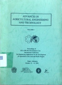 Image of Advances in agricultural engineering and technology