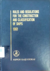 Image of Rules and regulations for the construction and classification of ships 1991
