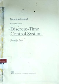 Image of Solutions manual discrete-time control systems