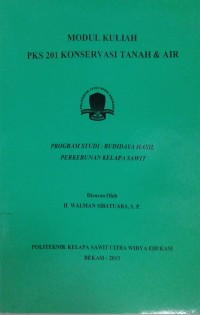 Image of Konservasi tanah dan air: modul kuliah