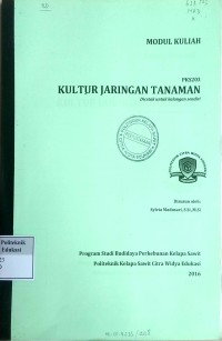 Image of Kultur jaringan tanaman: modul kuliah
