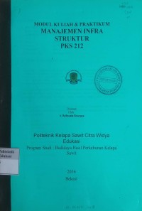 Image of Manajemen infrastruktur: modul kuliah & praktikum