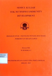 Image of Msdm/community development: modul kuliah
