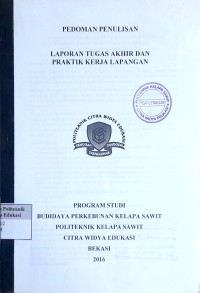 Image of Pedoman penulisan: laporan tugas akhir dan praktik kerja lapangan
