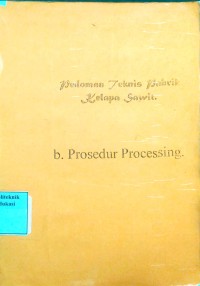 Image of Pedoman teknis pabrik kelapa sawit