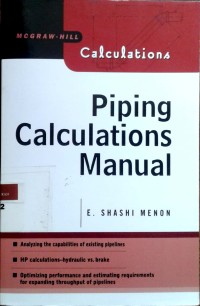 Image of Piping calculations manual