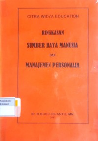 Image of Ringkasan sumber daya manusia dan manajemen personalia