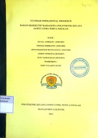 Image of Standar operasional prosedur badan eksekutif mahasiswa politeknik kelapa sawit citra widya edukasi