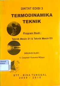 Image of Termodinamika teknik: diktat edisi 3